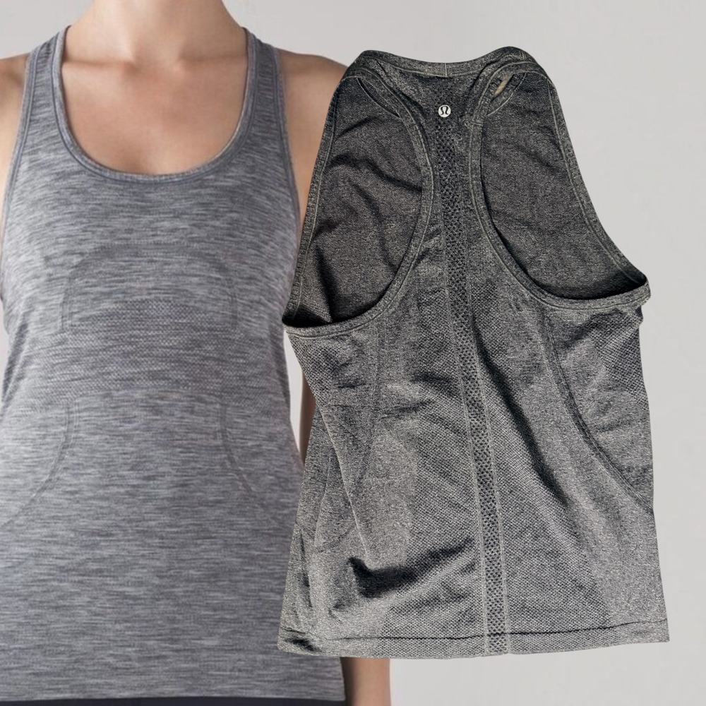 Lululemon Tank Top Swiftly Tech Racerback Dark Charcoal Grey Size 8